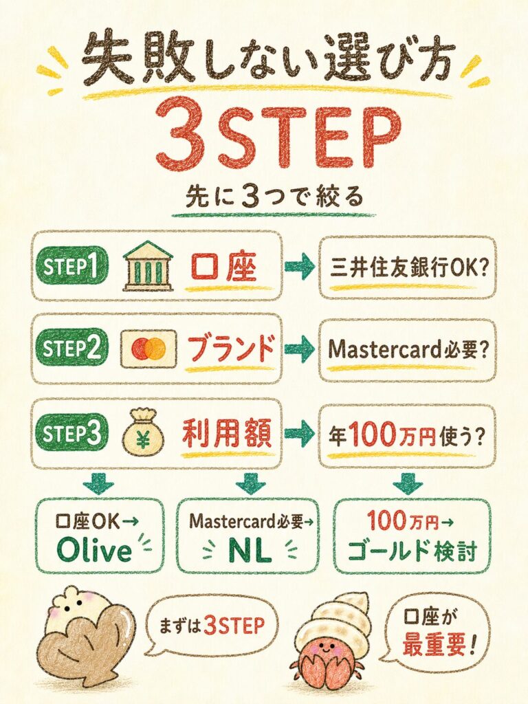 失敗しない三井住友カード(NL)とOliveの選び方