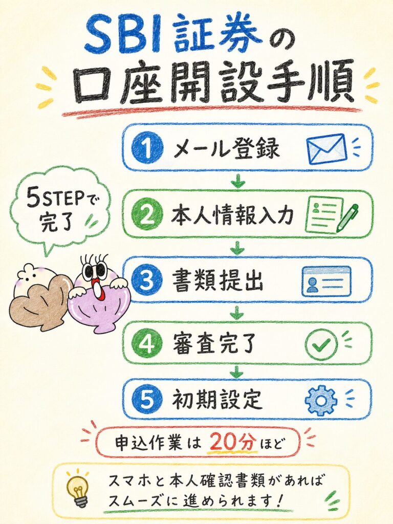 SBI証券の口座開設は何日かかる？_SBI証券の口座開設手順