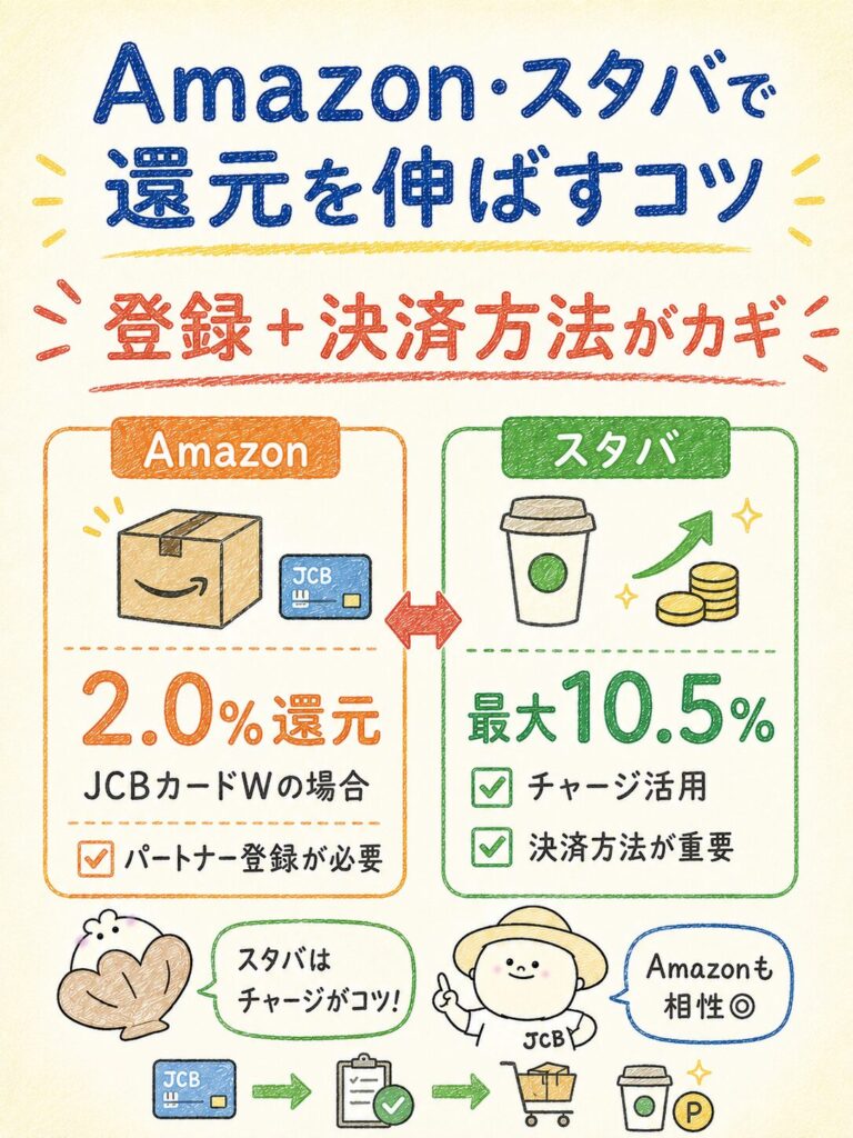 Amazon・スタバでJCBカードはどれくらいお得?