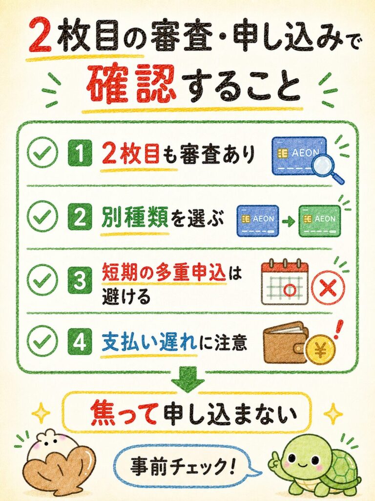 イオンカードは2枚持ちできる?_2枚目の審査・申し込みで確認すること