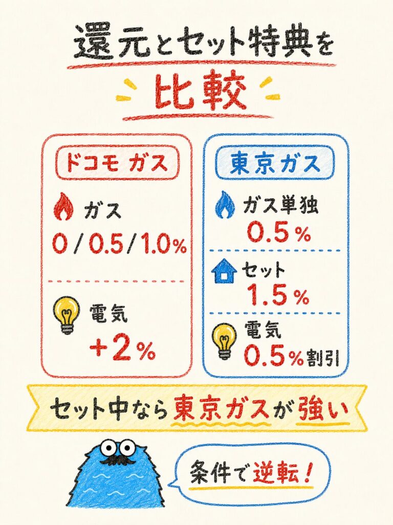 dポイント還元とセット特典を比較