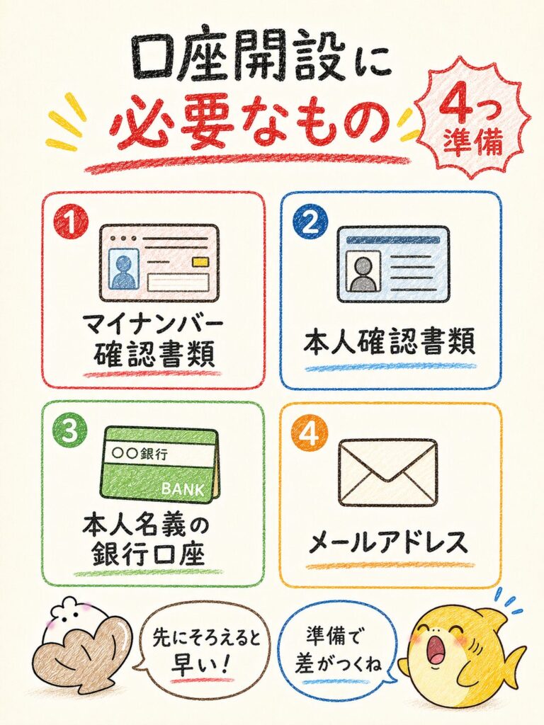 口座開設に必要なもの