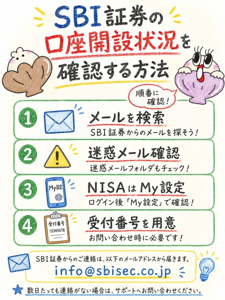 SBI証券の口座開設は何日かかる？_SBI証券の口座開設状況を確認する方法