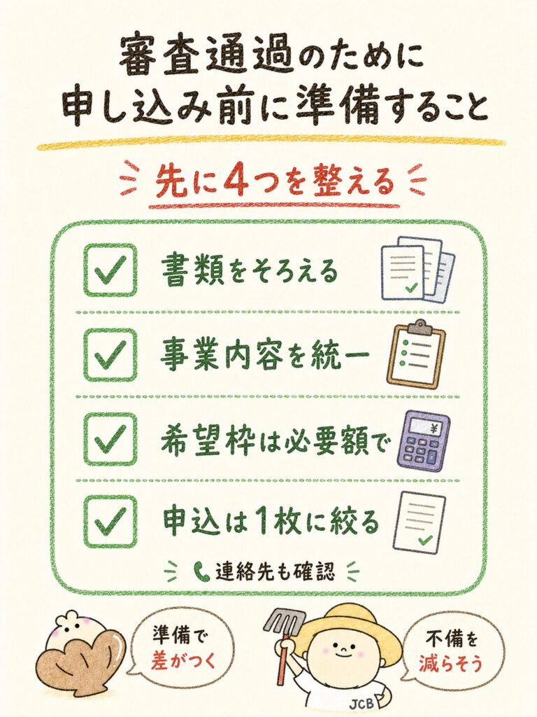 審査通過のために申し込み前に準備すること