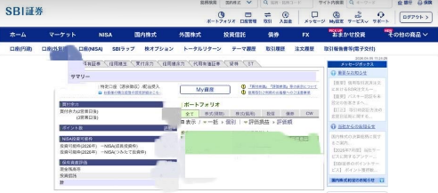SBI証券の口座開設は何日かかる？_口座画面