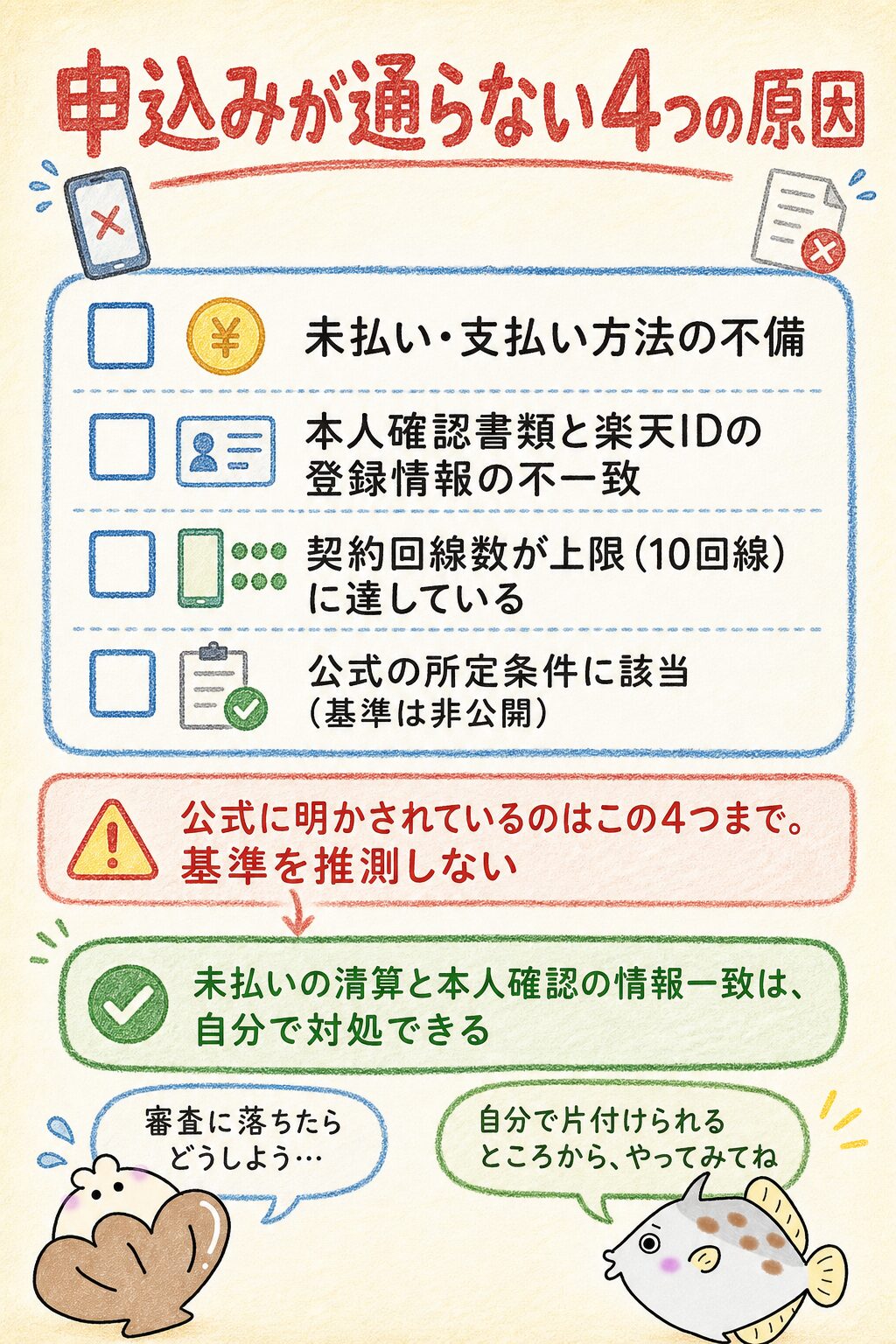 再契約の審査に通らない・申し込めない原因