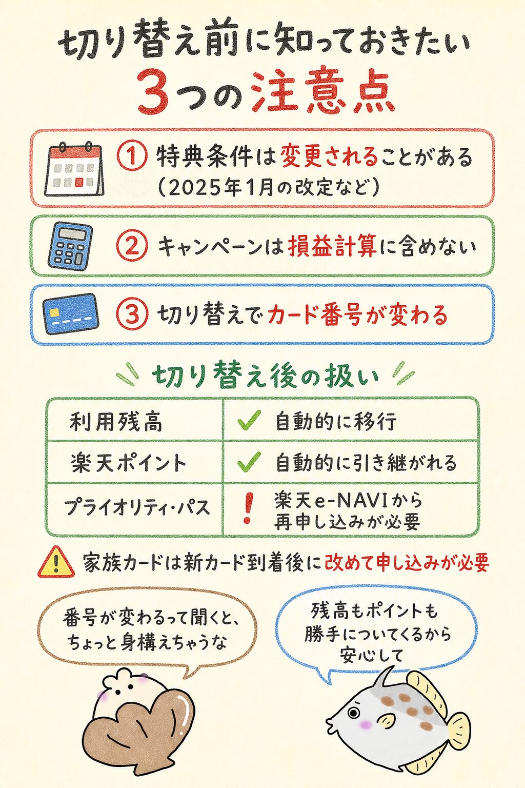 申し込み・切り替え前に確認したい注意点