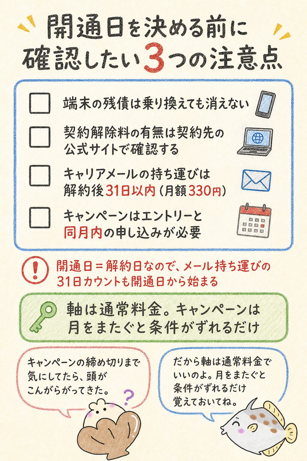 乗り換えタイミングで失敗しない注意点